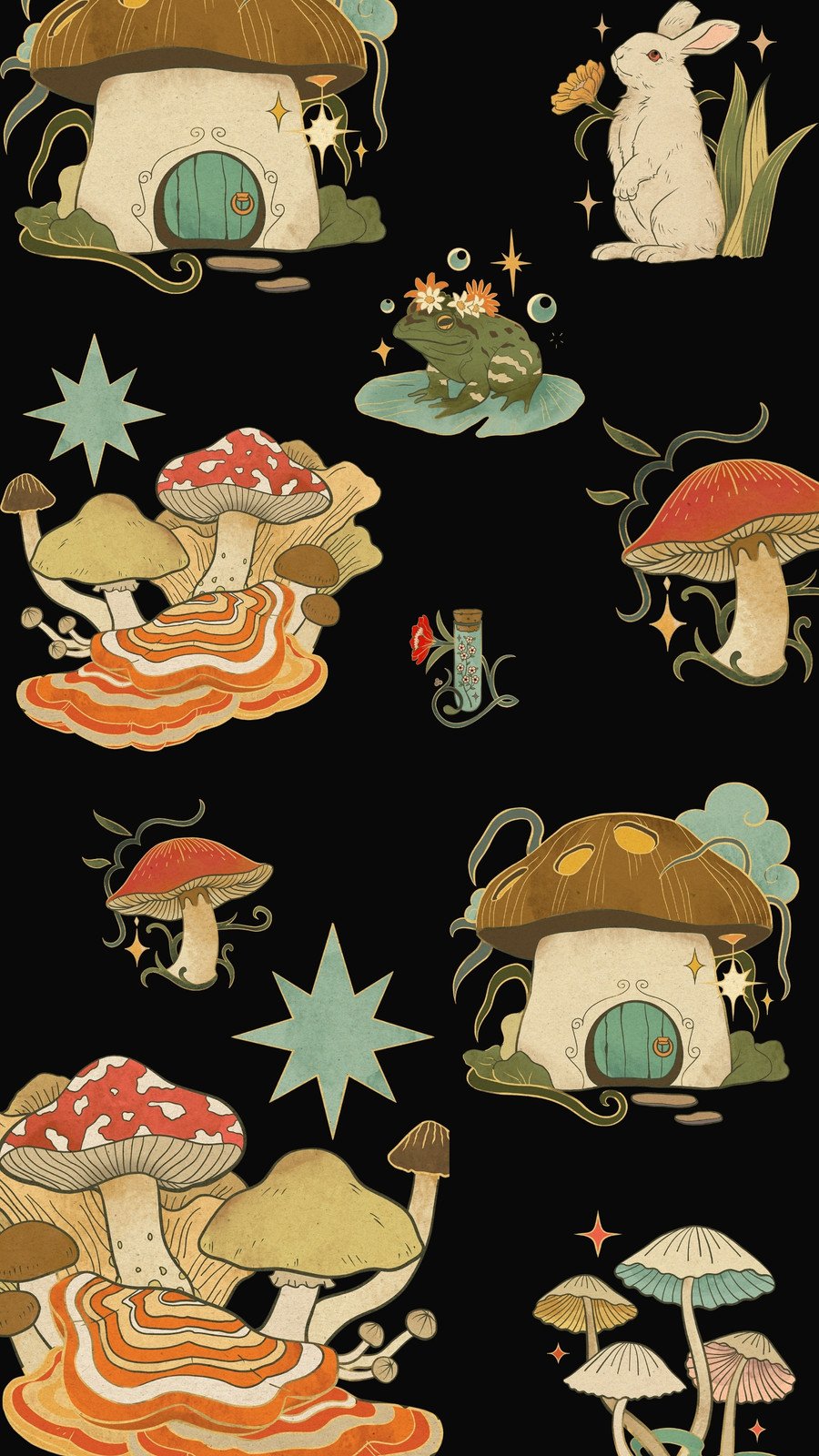 poster of a happy mushroom • PinkNounou