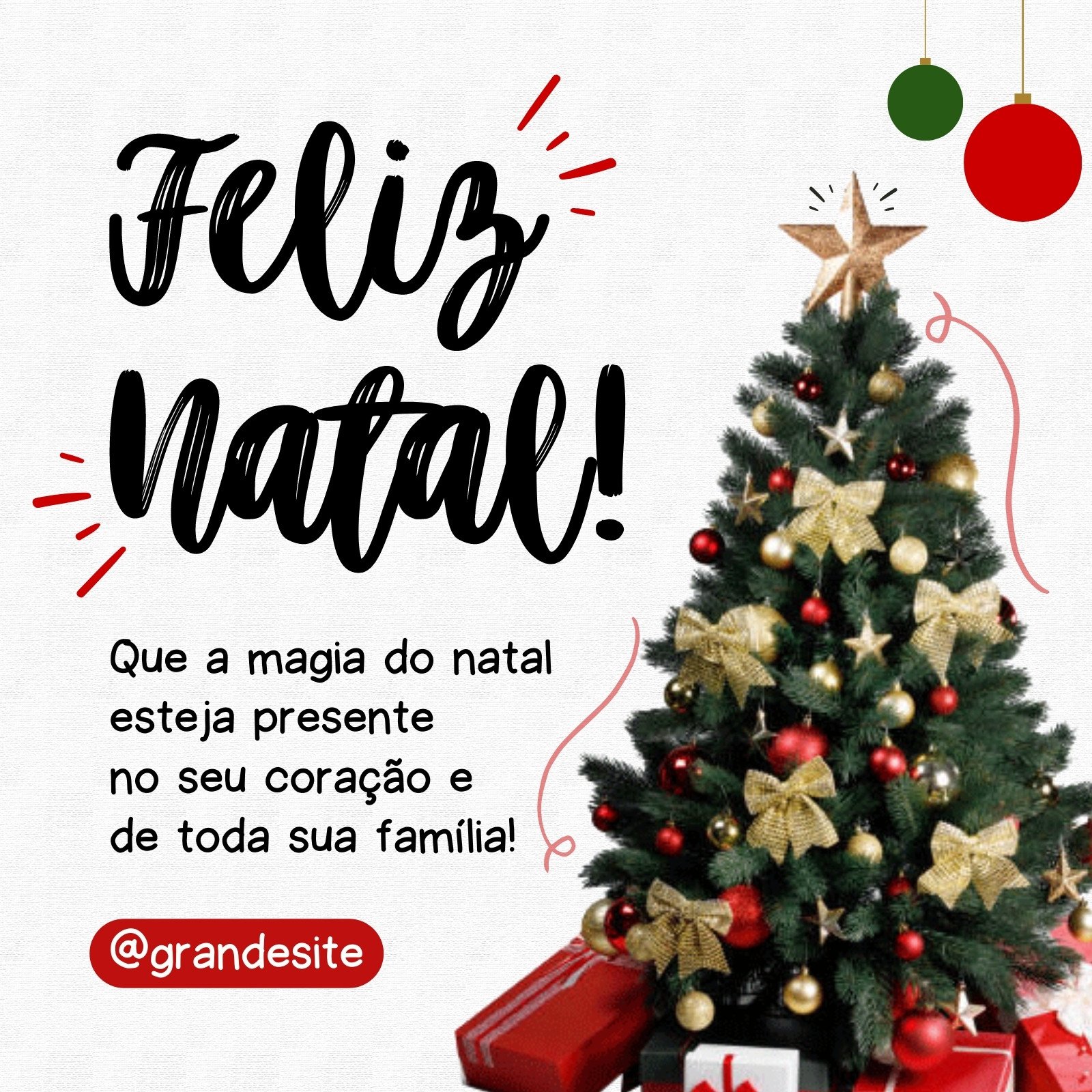 Mensagem de Feliz Natal  Lindas Frases e Imagens - Canva