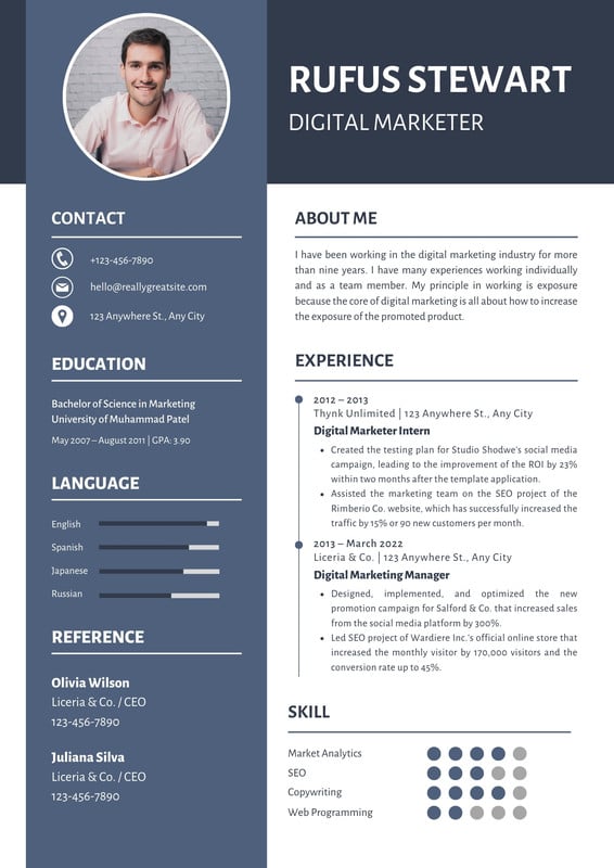 Page 11 - Free, beautiful modern resume templates to customize | Canva