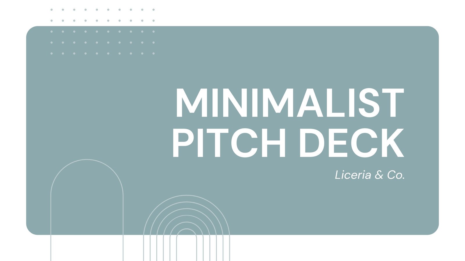 Blue Minimalist Business Pitch Deck Presentation