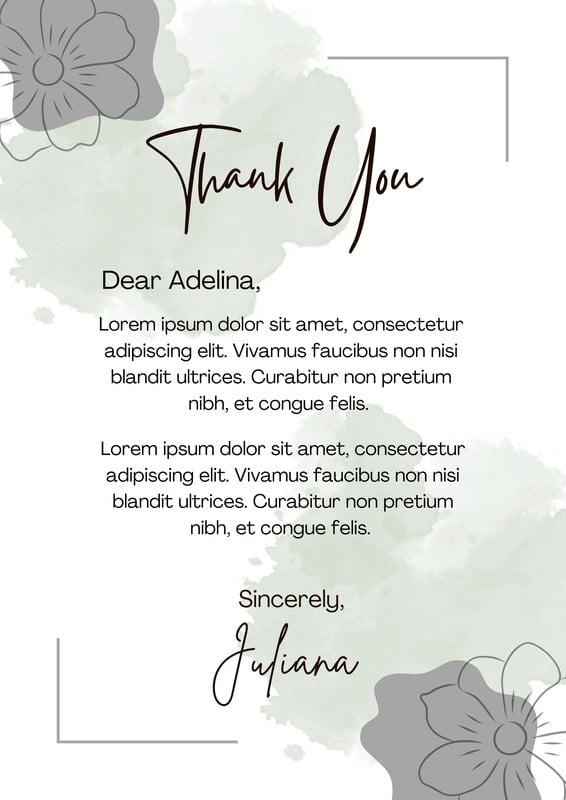 Page 2 - Free and printable thank you letter templates | Canva