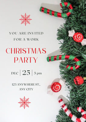 Free, printable, customizable Christmas invitation templates | Canva