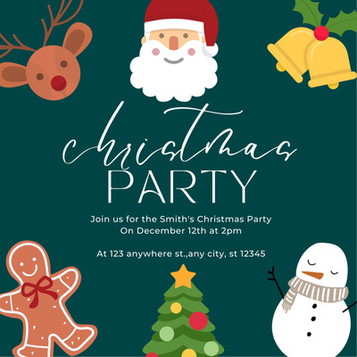 Page 2 - Free, printable, customizable Christmas invitation templates ...