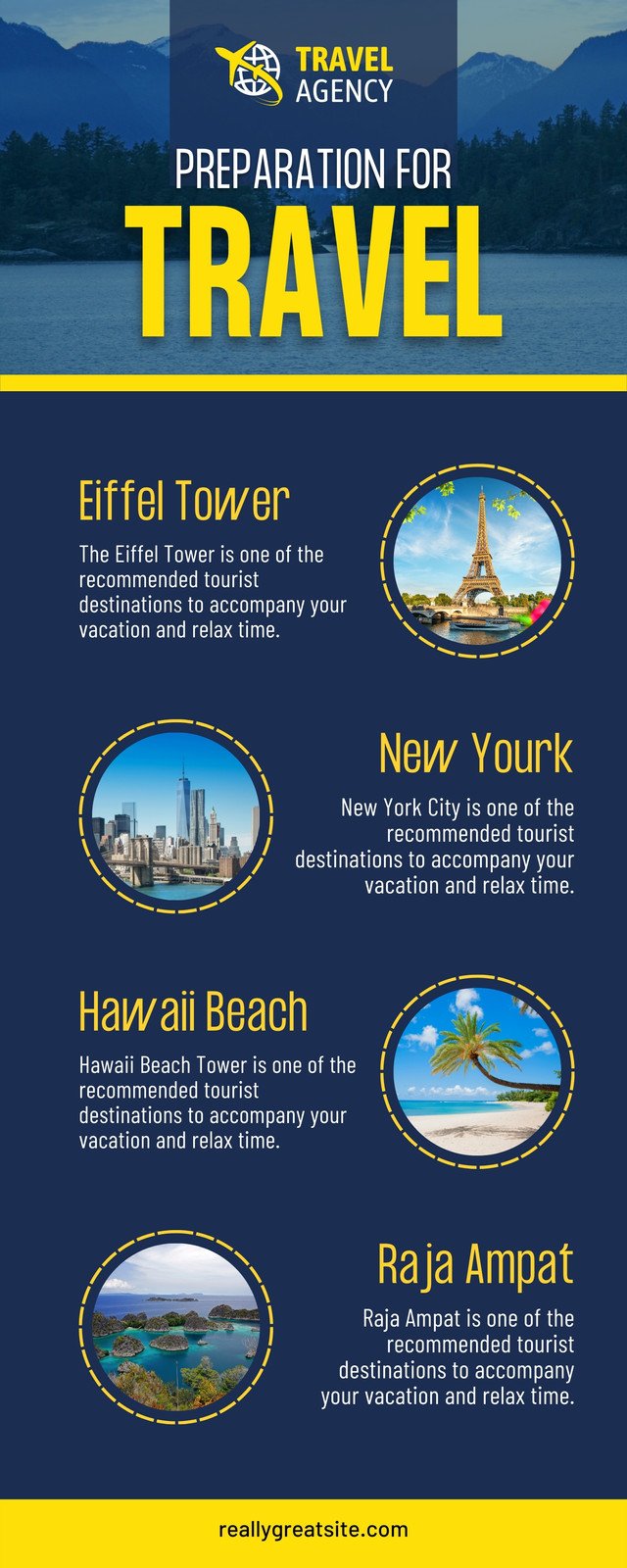 classify tourist destination with examples