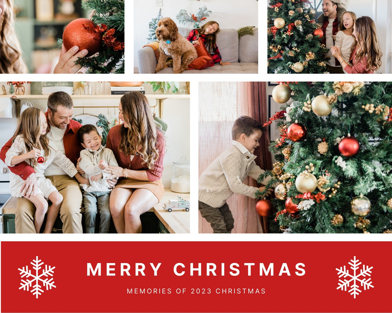 Free printable Christmas photo collage templates Canva