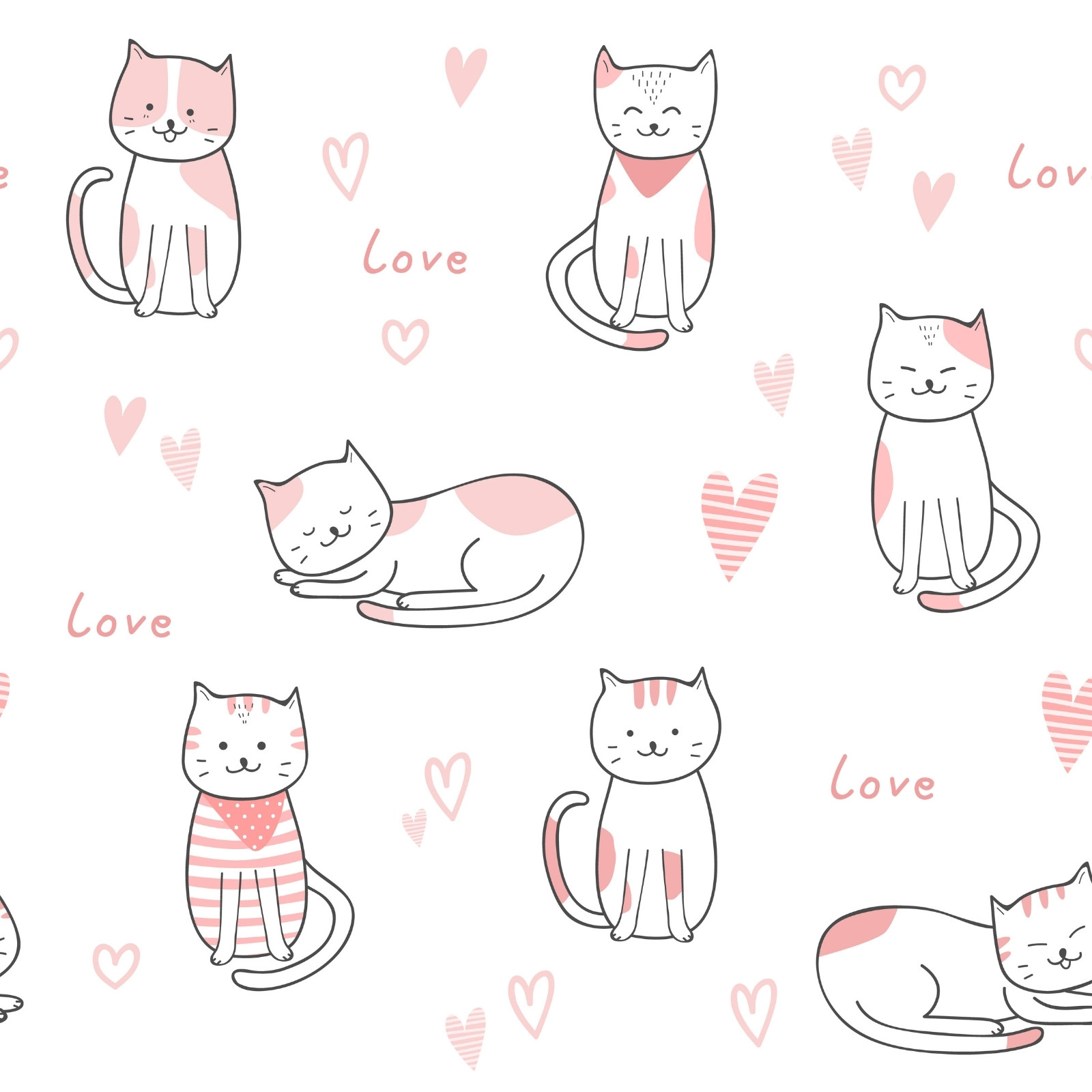 Page 4 - Free and customizable cute cat wallpaper templates