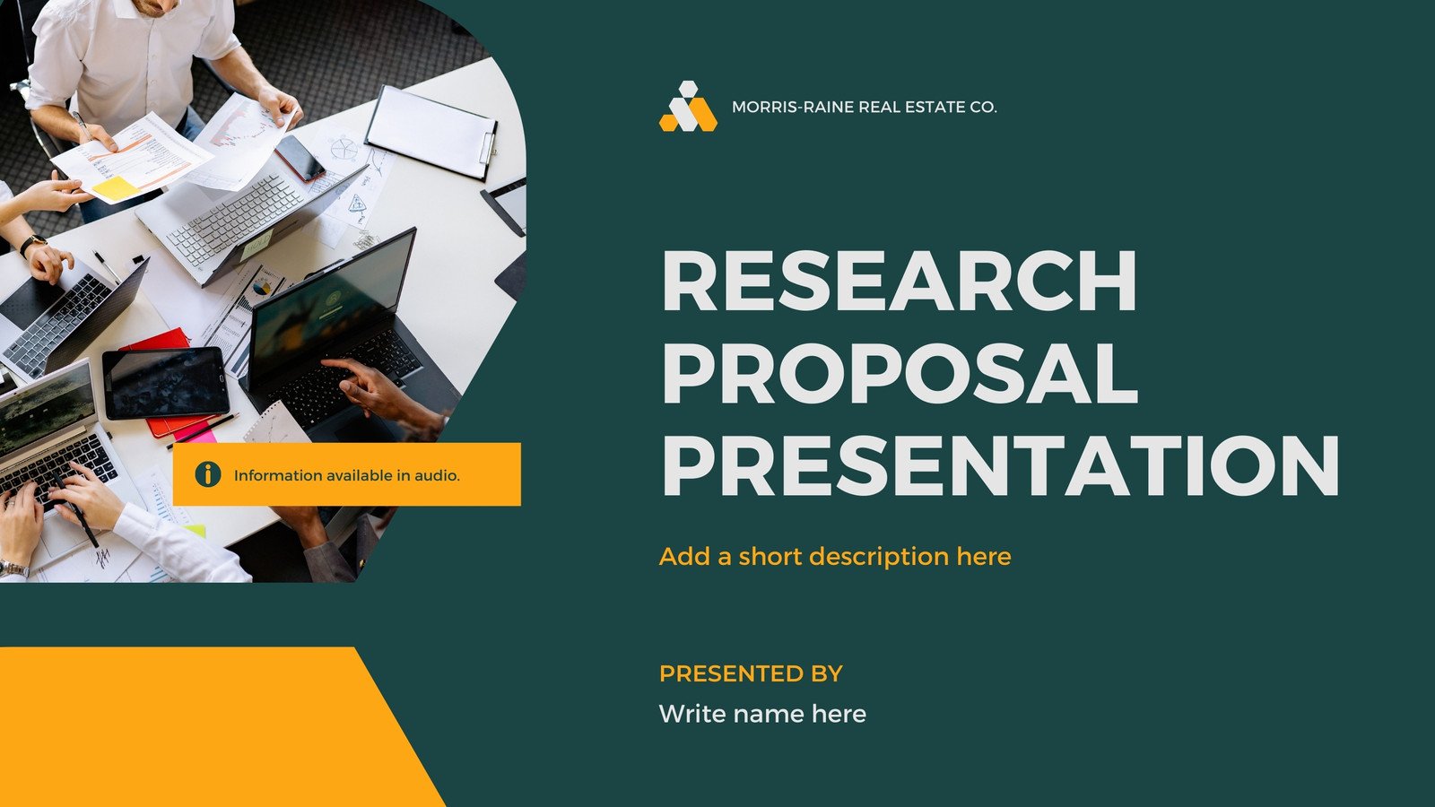 free research proposal presentation template