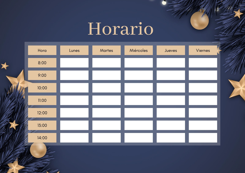 Plantillas De Plannings De Horario Semanal Editable Canva