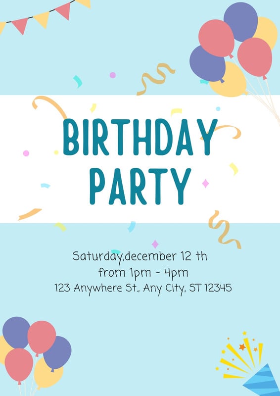 Page 3 - Free custom printable birthday flyer templates | Canva