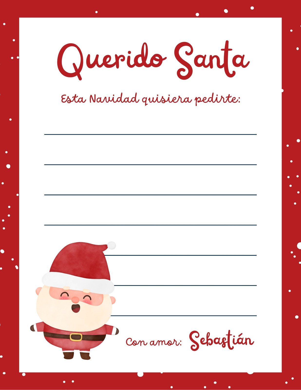 malla cupón bufanda Página 3 - Plantillas para cartas a Santa 100% personalizables | Canva