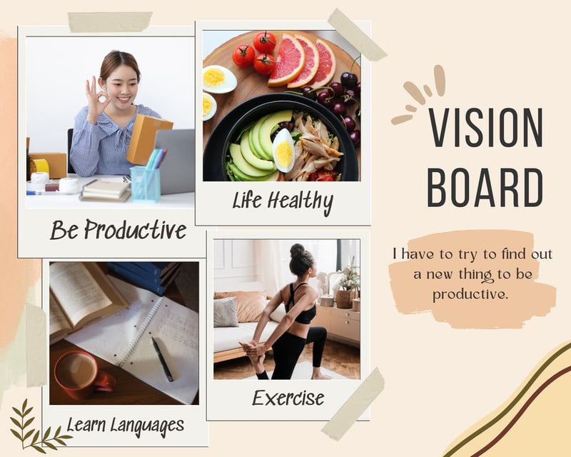 Free and customizable vision board templates