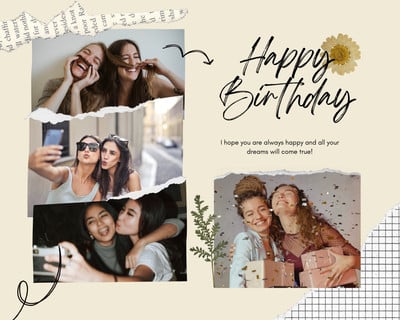 Free, fun and customizable birthday photo collage templates | Canva