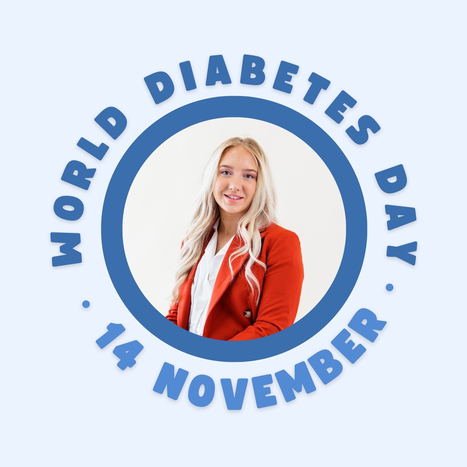 Blue Simple World Diabetes Day Facebook Profile Picture