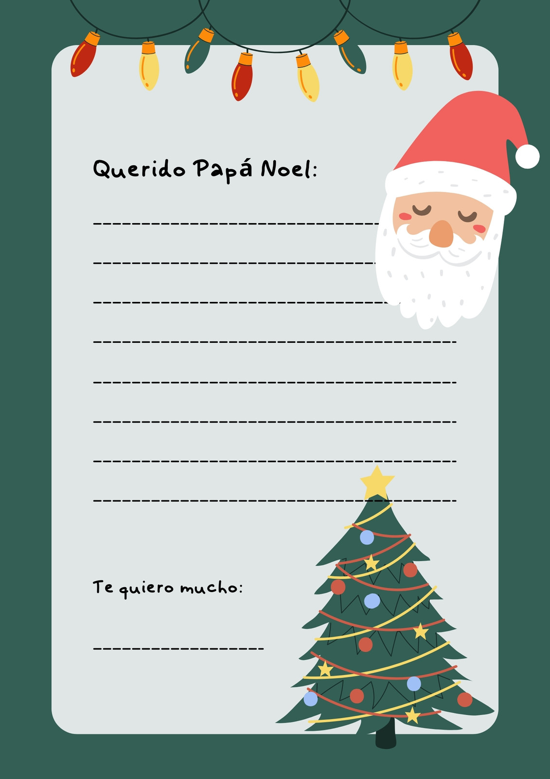 Carta Online Papa Noel Página 2 - Explorá plantilla carta papa noel personalizables gratis - Canva