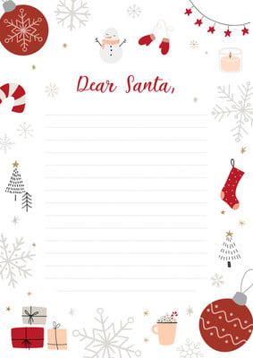 Free printable Santa letter templates you can customize | Canva