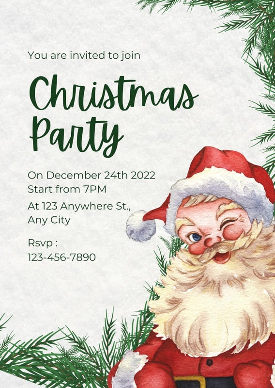 Page 2 - Free, printable, customizable Christmas invitation templates ...