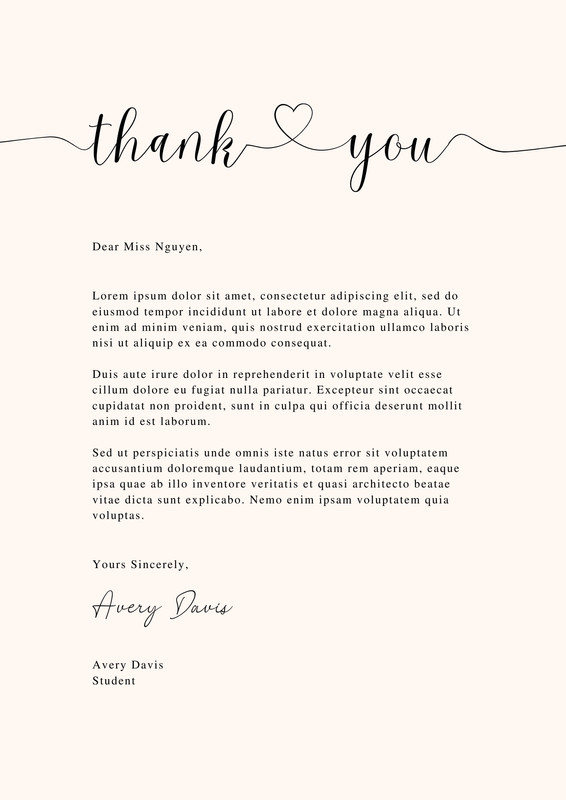 Page 7 - Free and printable thank you letter templates | Canva