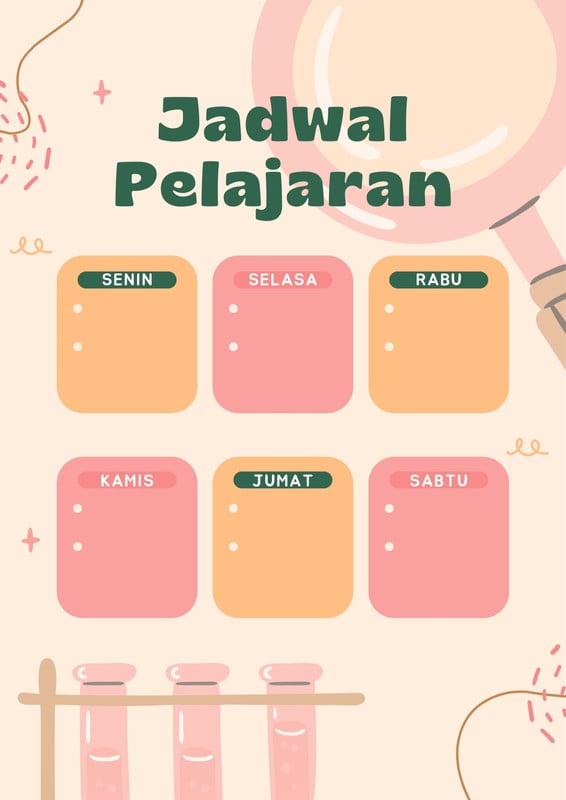 Halaman 18 Gratis Desain Contoh Jadwal Pelajaran Canv 3717