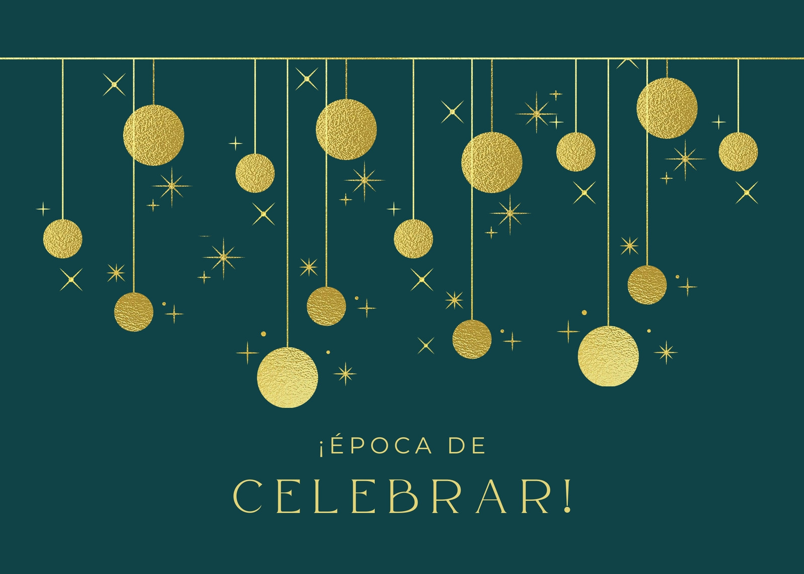 Verde y Dorado con Clase y Elegante Destellante Decorativo Ilustraciones Negocio Festividad Navidad Postal