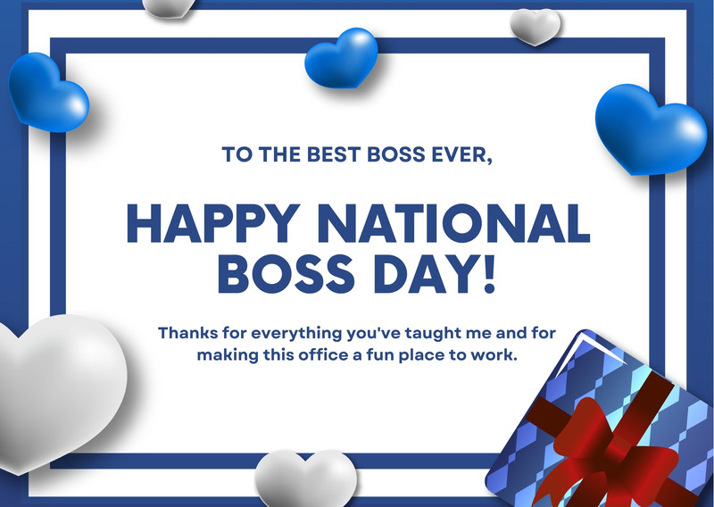 Free to customize and print Boss Day card templates Canva