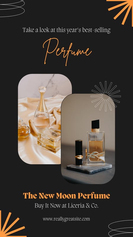 Free and customizable perfume templates