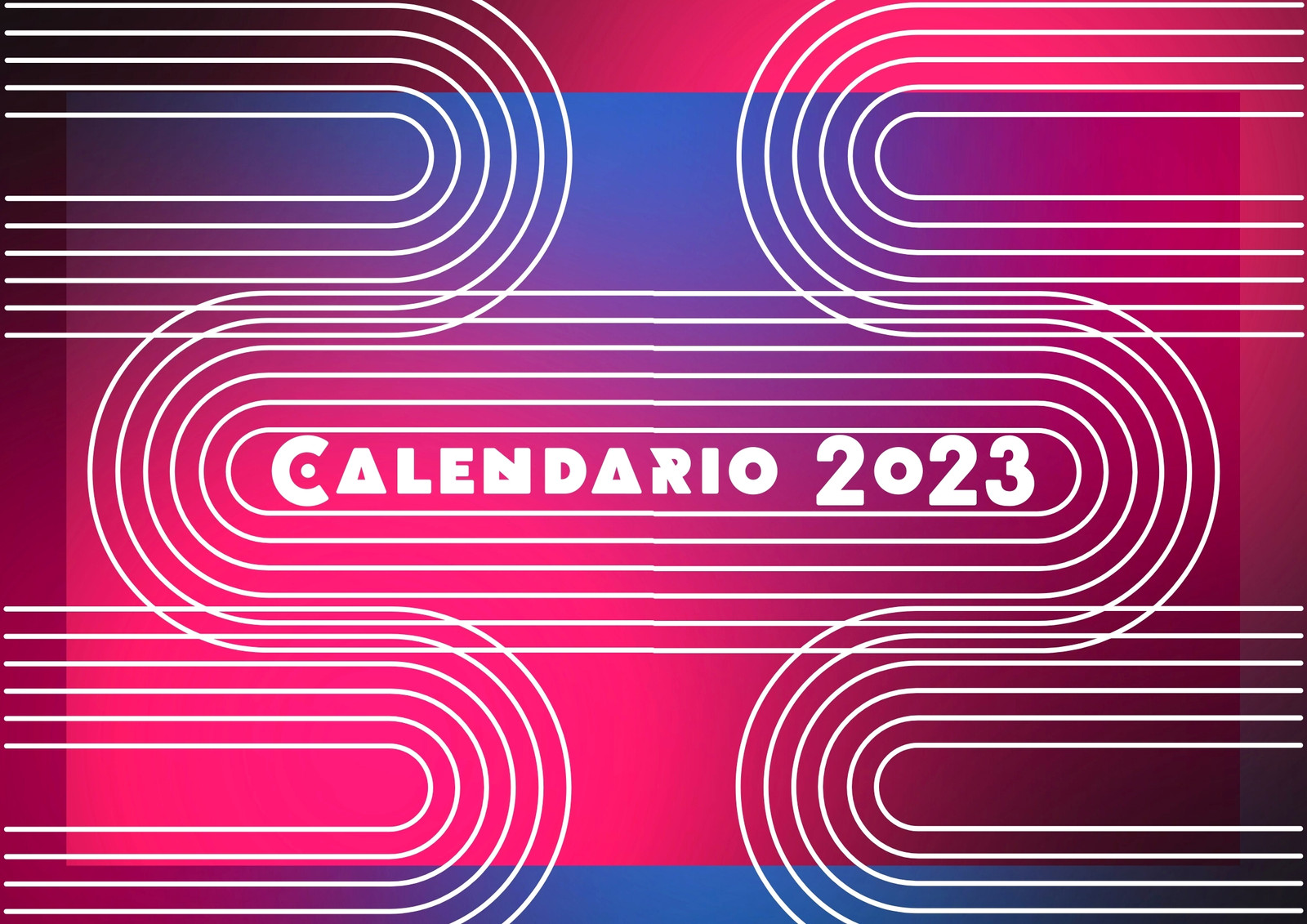 Calendario de pared 2023 geometrico rosa