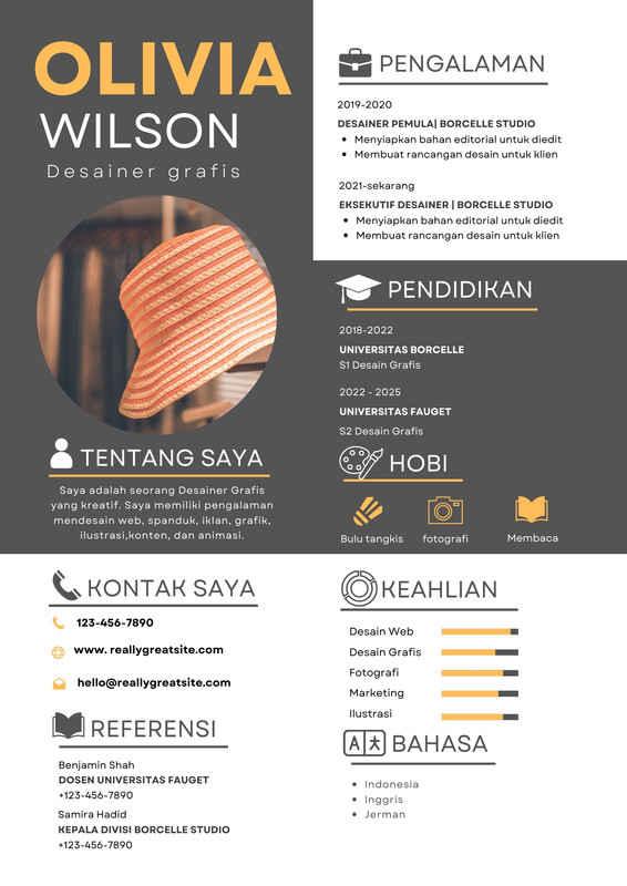 Halaman 3 Gratis Contoh Cv Profesional Keren Canva 