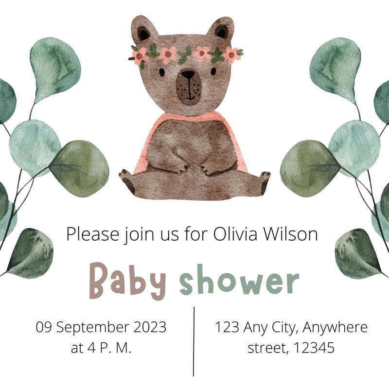 10 Personalised Baby Shower Invitations Invites Boho Shabby Chic