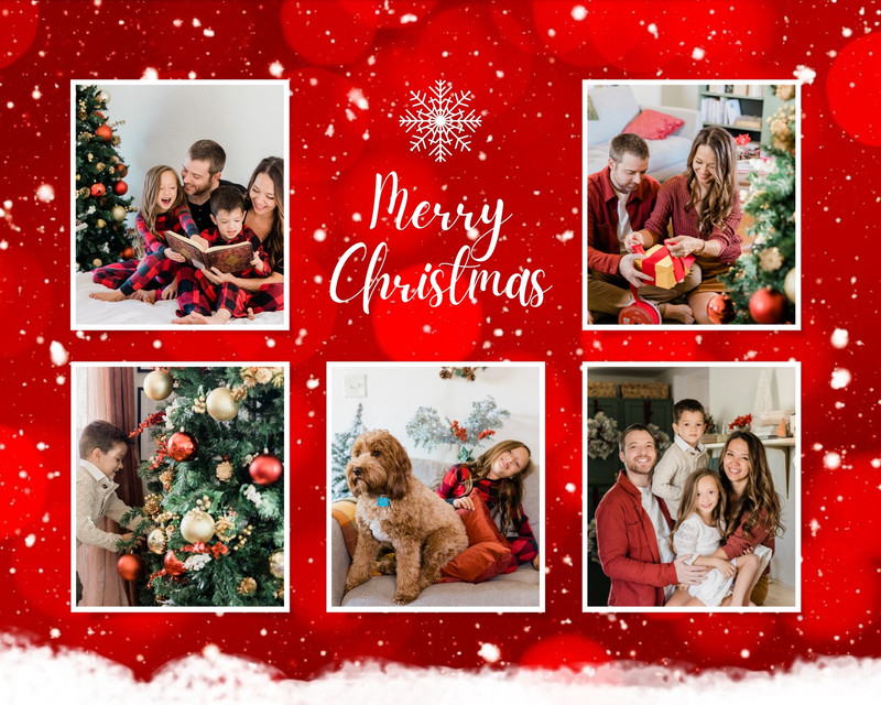 Free printable Christmas photo collage templates Canva