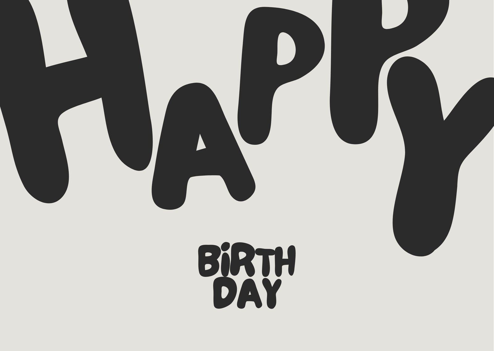 birthday graphic design typography