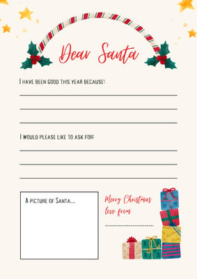 Free printable Santa letter templates you can customize | Canva