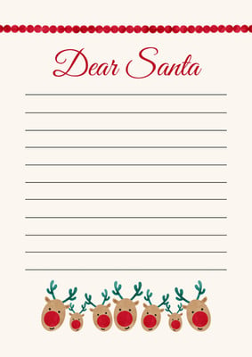 Free printable Santa letter templates you can customize | Canva