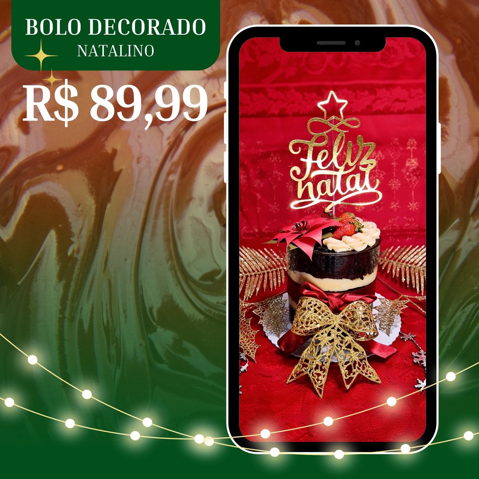 BOLOS DECORADOS – FOLDER – Bolos decorados, topos de bolos e biscoitos  natalinos. …….