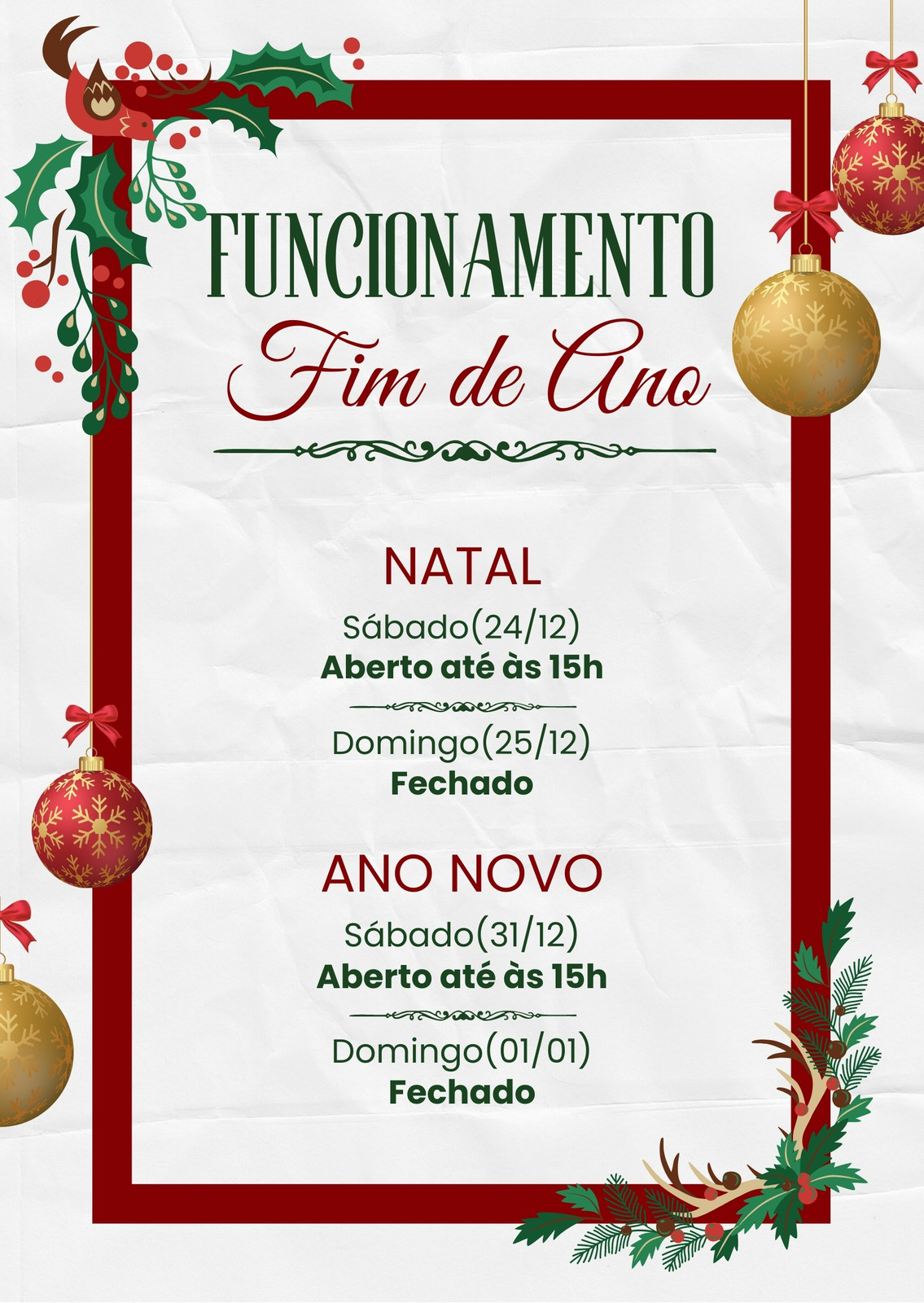 Modelos gratuitos e personalizáveis de Natal - Canva