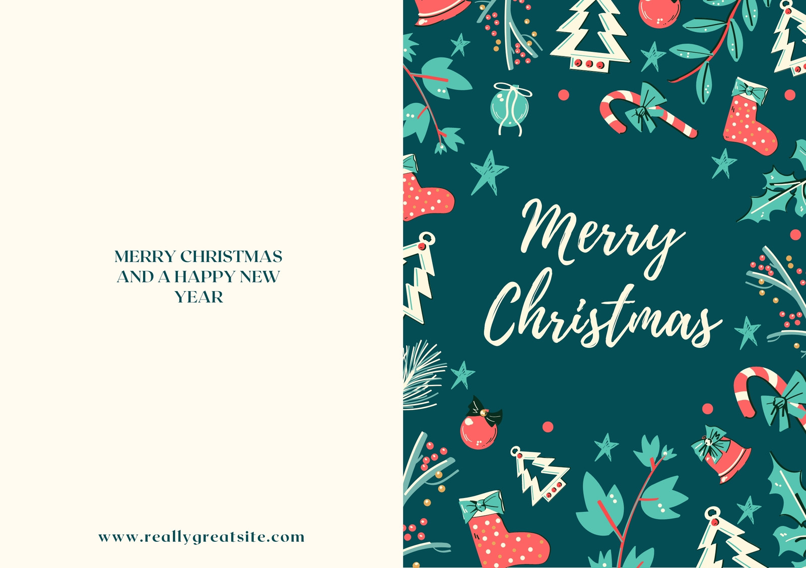 Christmas Card Template Printable Free Download