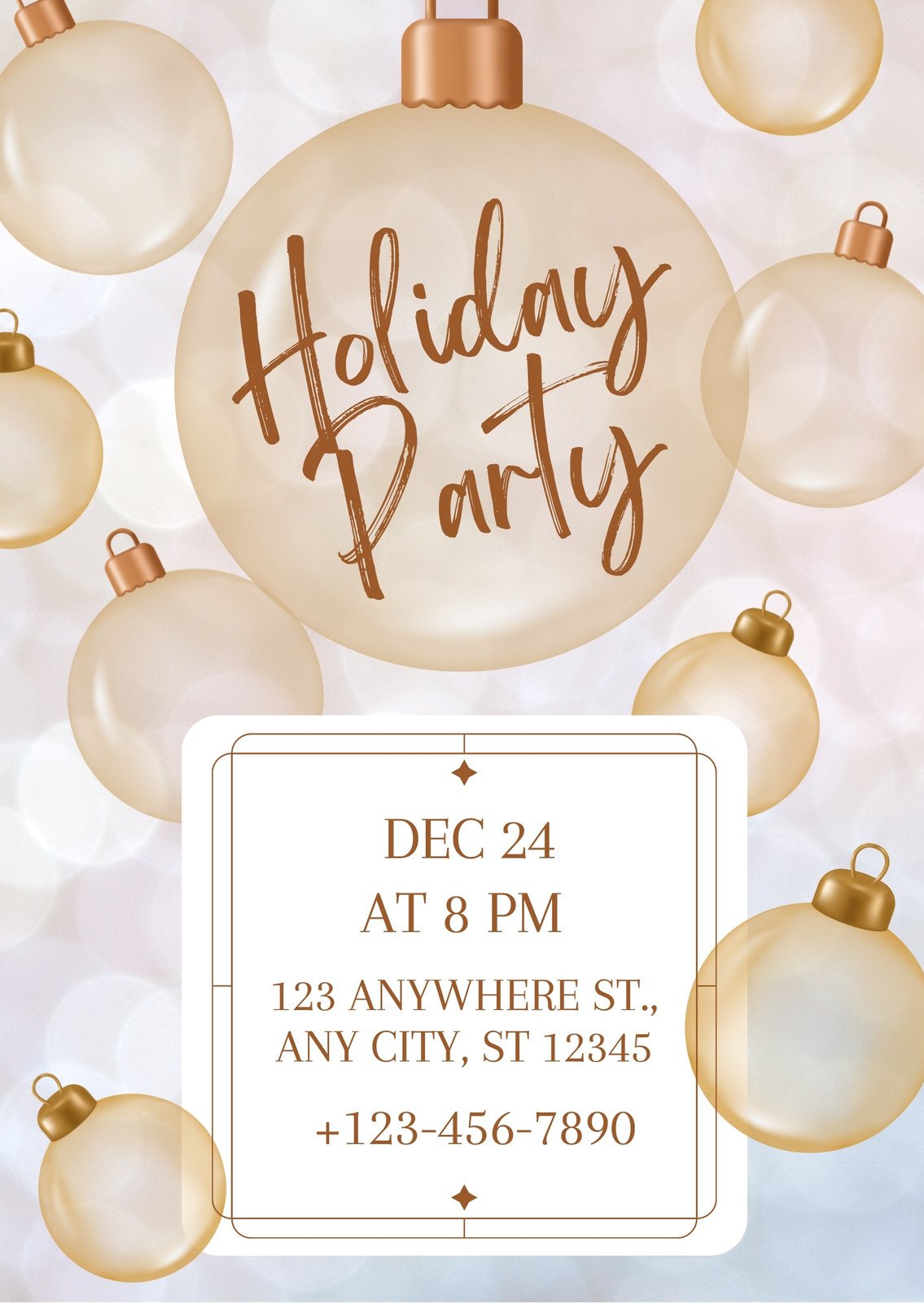 Free, printable, customizable Christmas invitation templates