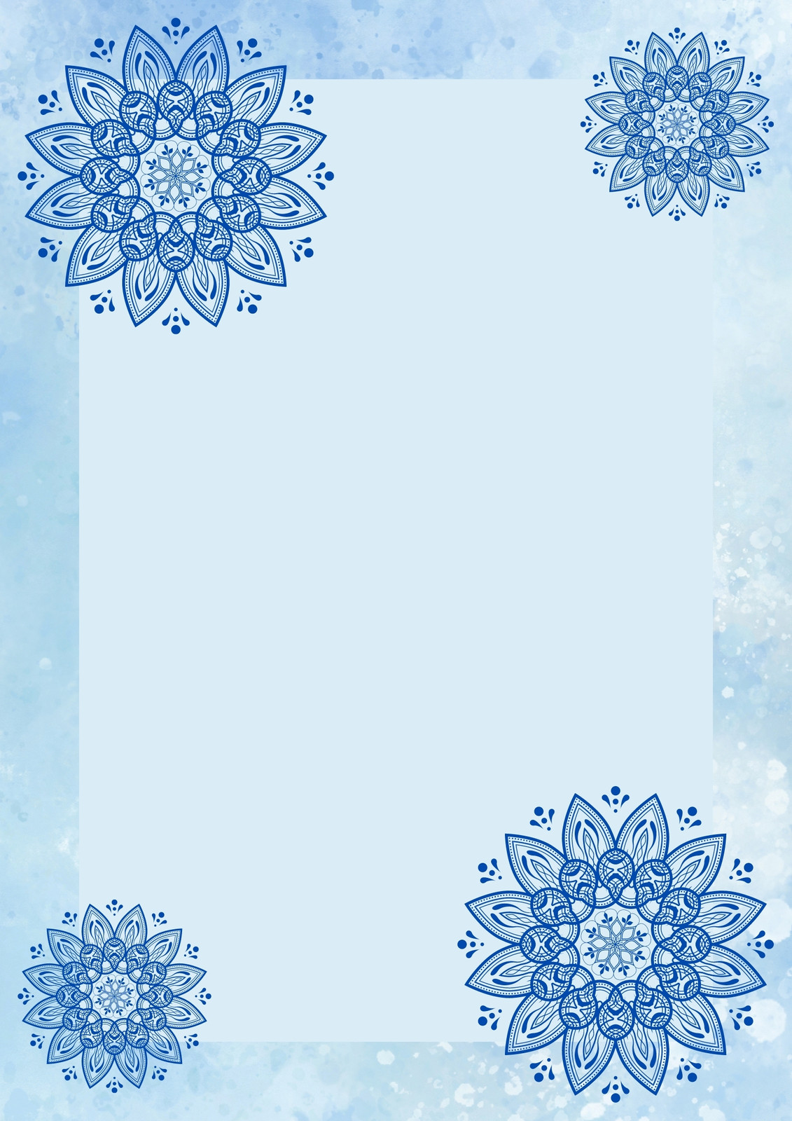 free snowflake border template