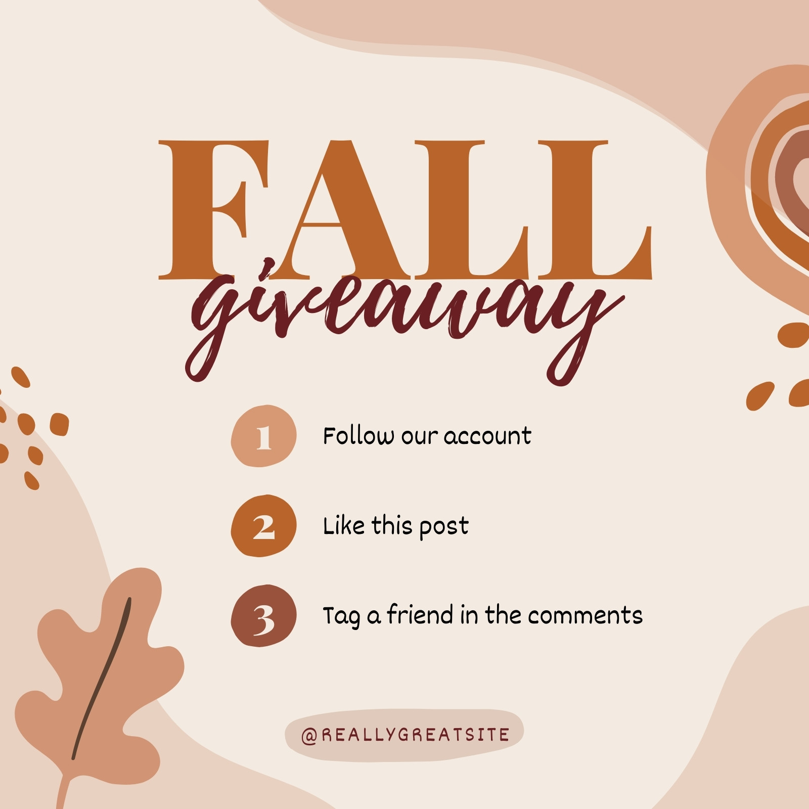 Giveaway Flyer instagram post Template