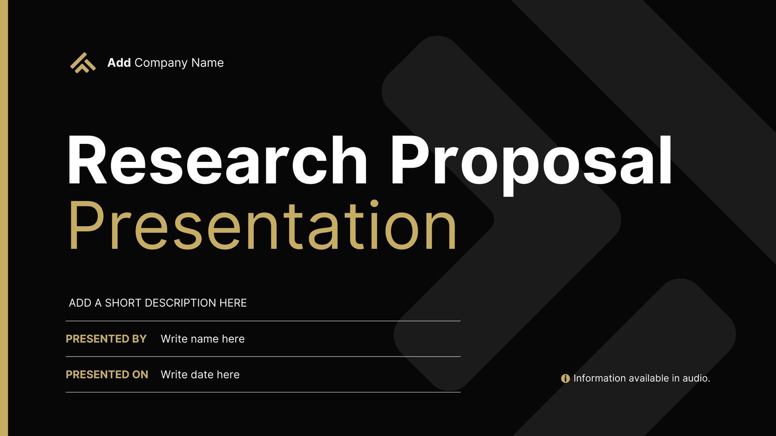 research proposal template slides