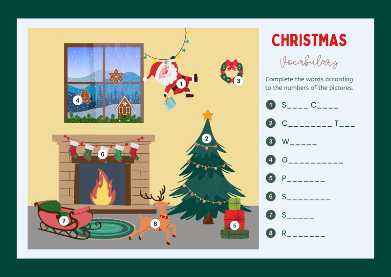 Page 8 - Customize 621+ Christmas Worksheet Templates Online - Canva