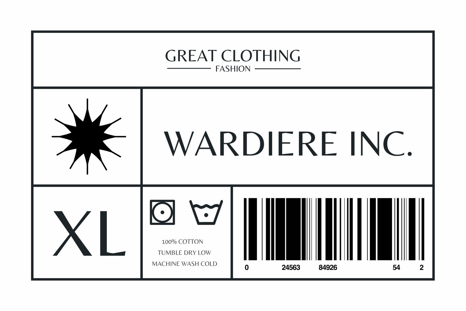 Free printable, customizable clothing label templates