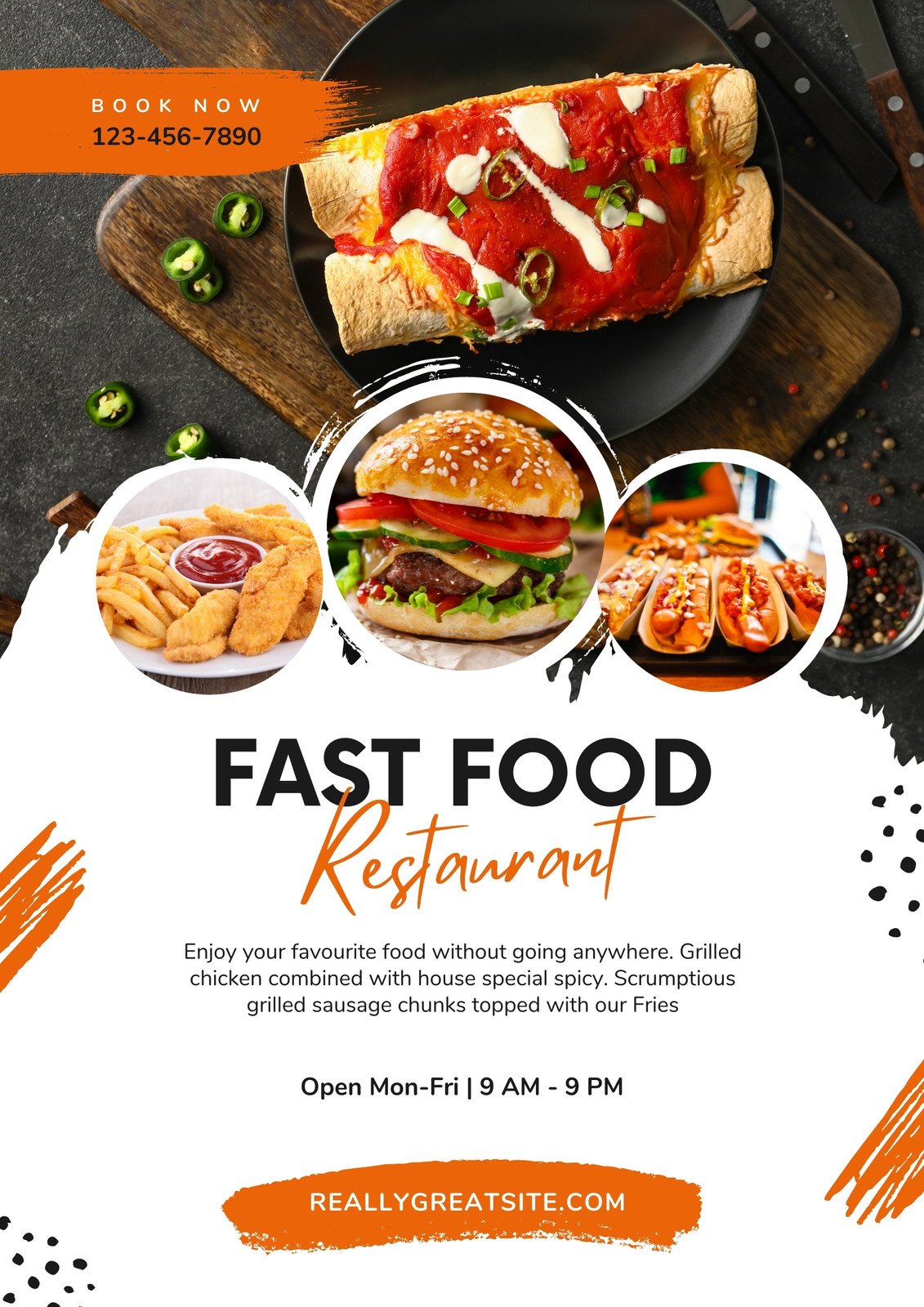Fast Food Special Flyer Design PSD Template Free Download 57% OFF