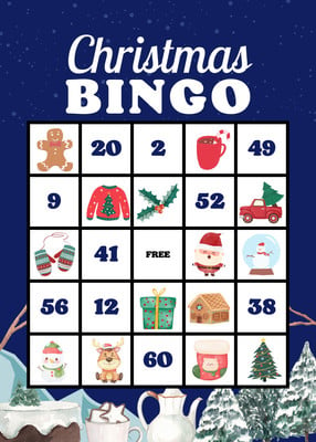 Free printable Christmas bingo card templates | Canva