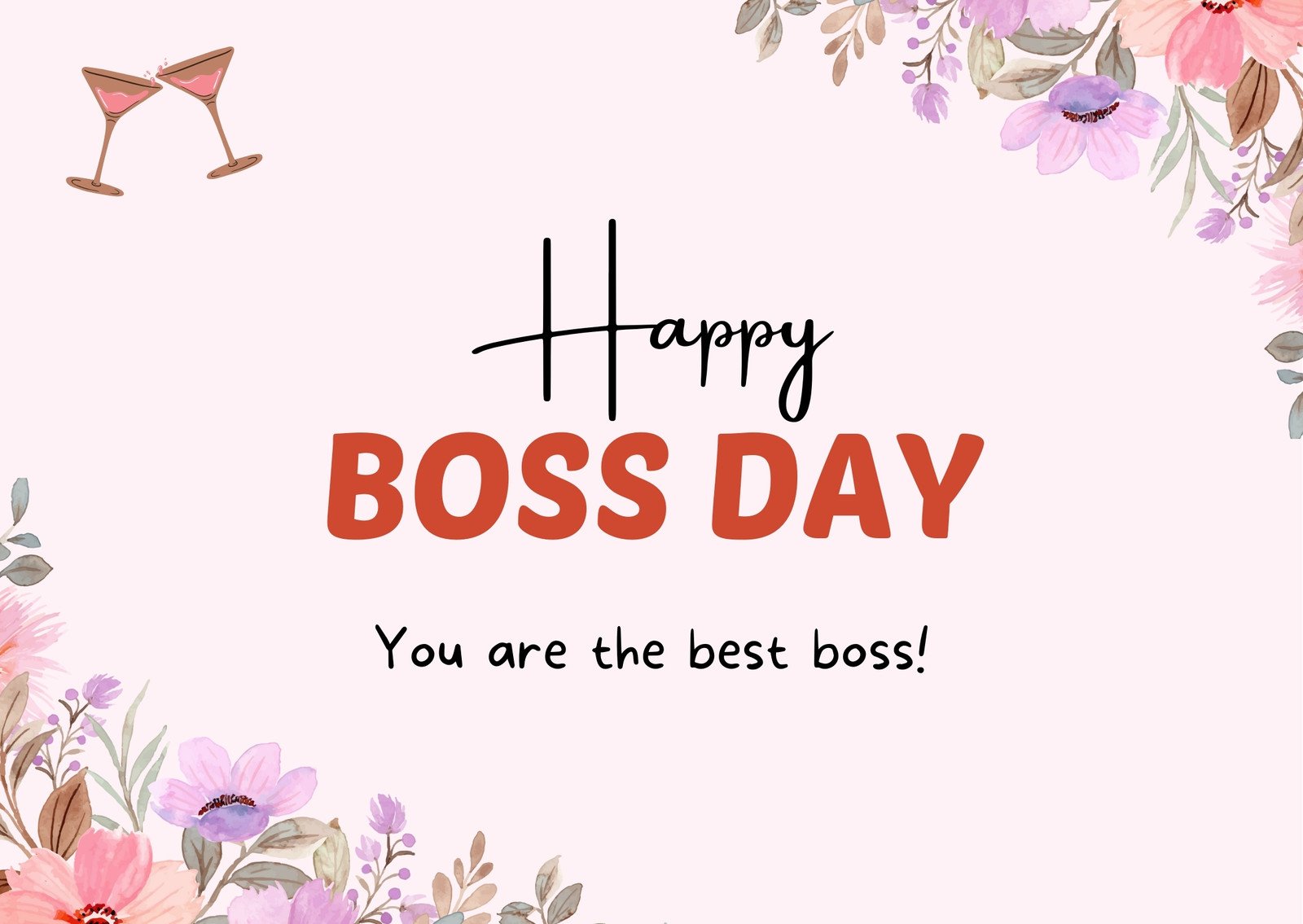 Page 2 - Free to customize and print Boss Day card templates | Canva