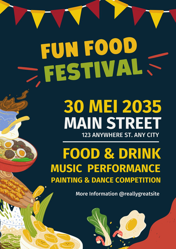 Free to edit and print food festival poster templates | Canva