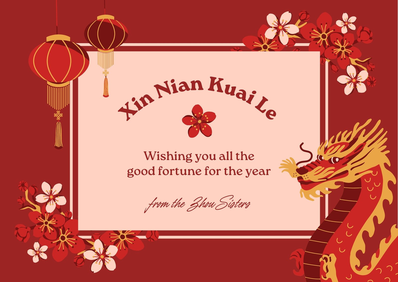 Online Create Chinese New Year 2023 Animated Wishes with Name