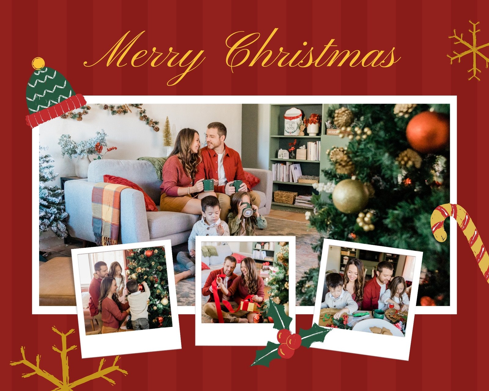 Free printable Christmas photo collage templates | Canva