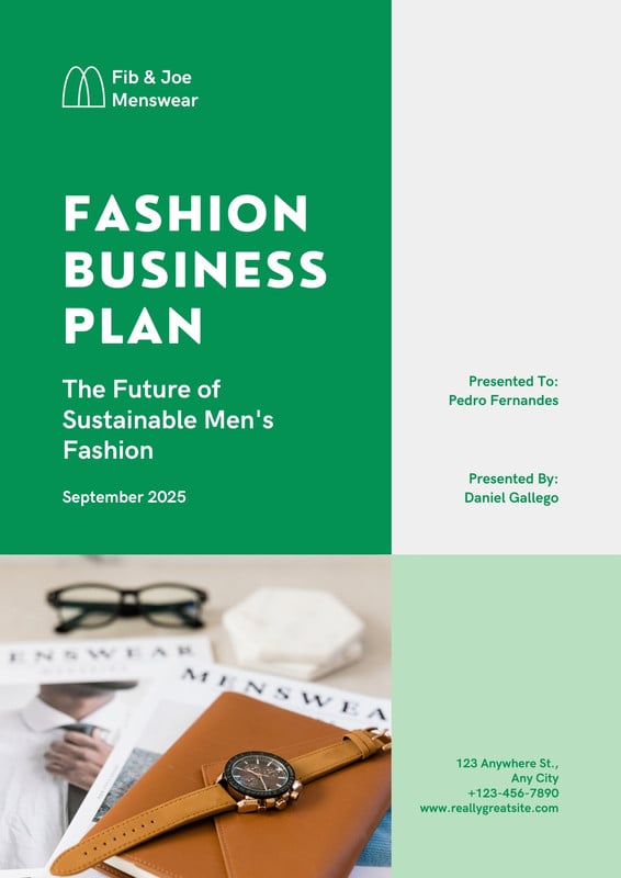 business plan for fashion wear