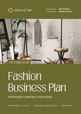 Free custom printable clothing business plan templates | Canva