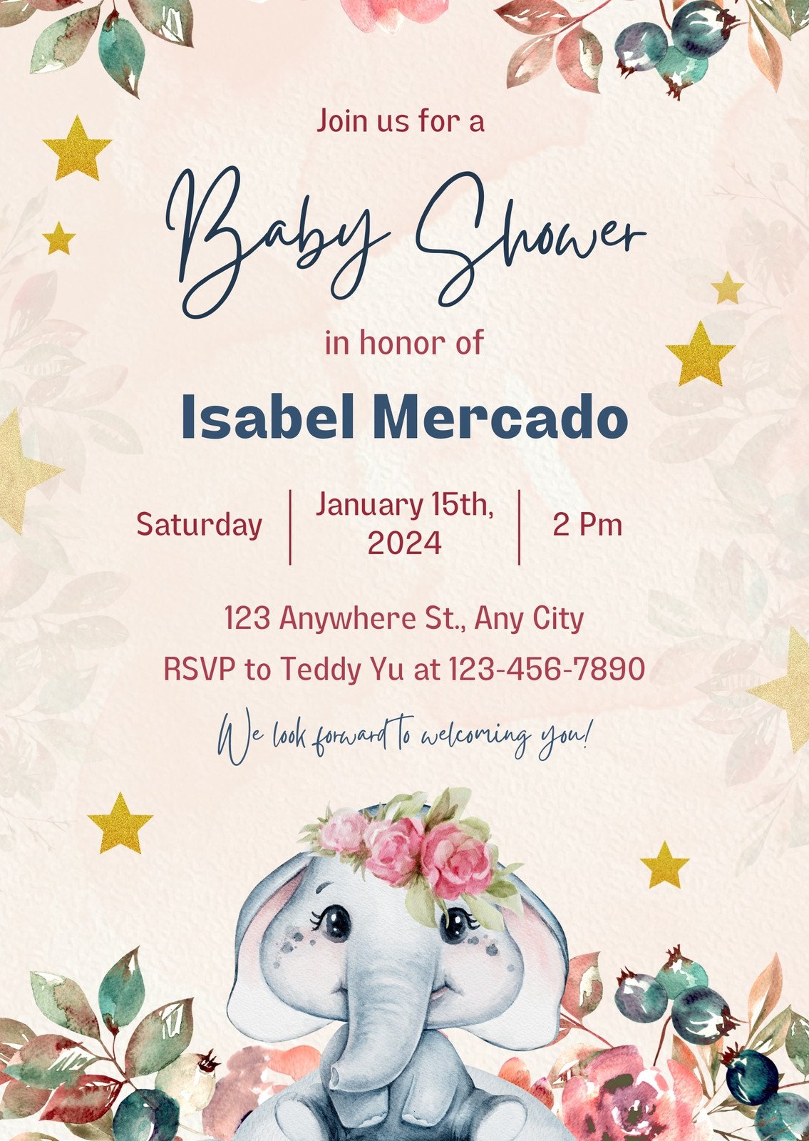 free, custom printable baby shower invitation templates | canva